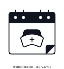 Calendar icon with white background vector stock illustration