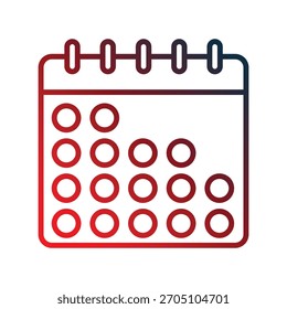 Icono de calendario con fondo blanco Vector ilustración de stock