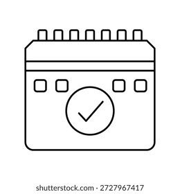 Icono de calendario con fondo blanco Vector ilustración de stock