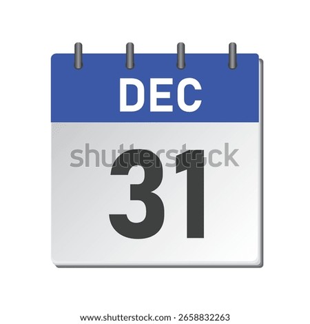 The calendar icon will display "December 31" in large bold letters.