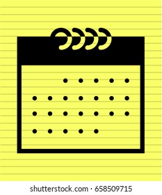 calendar icon yellow background