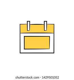 calendar icon in yellow theme