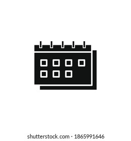 Calendar icon for your website, logo, app, UI, product print. Calendar concept flat Silhouette vector illustration icon