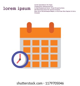 calendar icon,flat design