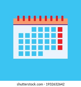 Calendar icon.flat design vector illustration.