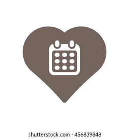 Calendar  icon.Flat design.  Vector illustration.