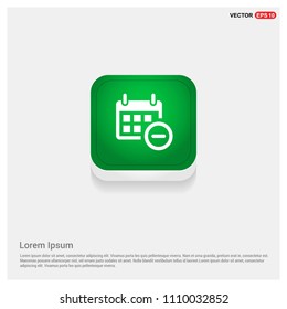 Calendar IconGreen Web Button - Free vector icon