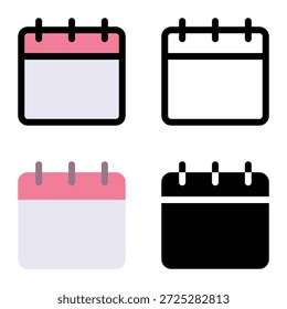 Iconos de calendario para pedidos y eventos de comercio electrónico adecuados para App móviles, App de Web y medios impresos. Múltiples iconos de estilo, 