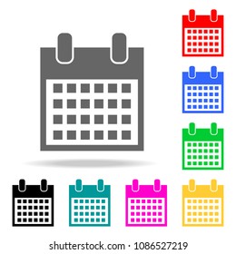the calendar icons. Elements of human web colored icons. Premium quality graphic design icon. Simple icon for websites, web design, mobile app, info graphics on white background