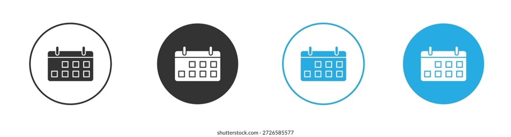 Ícones de calendário, para conceito móvel e web design. ilustração vetorial. EPS10