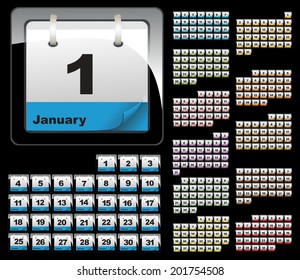 Calendar icons. Set 2015