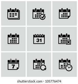 Calendar icons set.