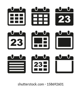 Calendar icons set.