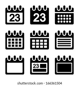 Calendar icons set.