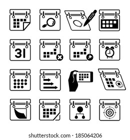 calendar icons set