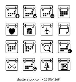 calendar icons set