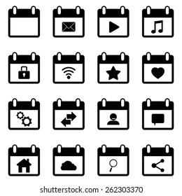 Calendar icons set