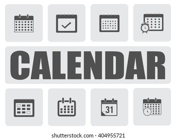 Calendar icons set