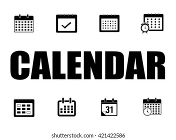Calendar icons set