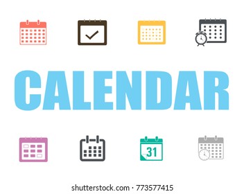 Calendar icons set