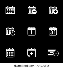 Calendar icons set