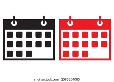 Calendar icons set. Calendar symbol. Calendar vector icon. Deadline. Date. Time