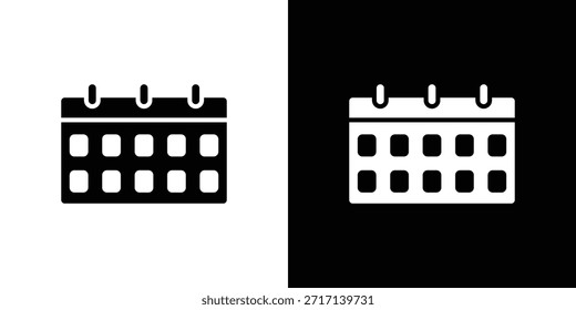 Calendar icons set. vector icons designed in filled style