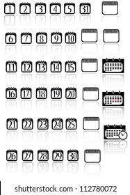 Calendar icons set. . Vector illustration EPS 10