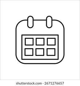 ícones de calendário. vetor de linha simples