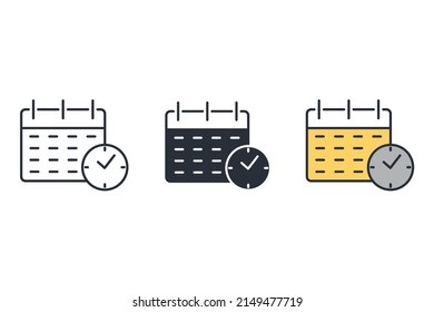 Symbol für Kalendersymbole, Vektorelemente für Infografiken