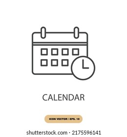 calendar icons  symbol vector elements for infographic web