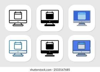 calendar icons with various design styles