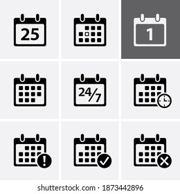 Calendar Icons Vector. Date Icon