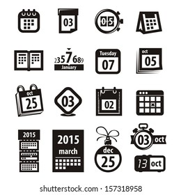 Calendar Icons. Vector Format