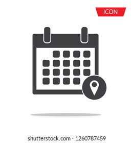 Calendar Icons Vector. Reminder time icon vector isolated on white background.