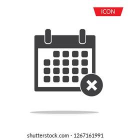 Calendar Icons Vector. Reminder time icon vector isolated on white background.