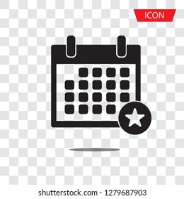 Calendar Icons Vector. Reminder time icon vector isolated on white background.