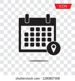 Calendar Icons Vector. Reminder time icon vector isolated on white background.