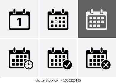 Calendar Icons Vector. Reminder time icon