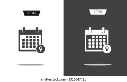 Calendar Icons Vector. Reminder time icon vector isolated on white background.