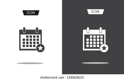 Calendar Icons Vector. Reminder time icon vector isolated on white background.