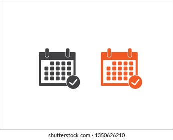 Calendar Icons Vector. Reminder time icon vector isolated on white background.