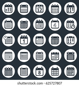 calendar icons vector set