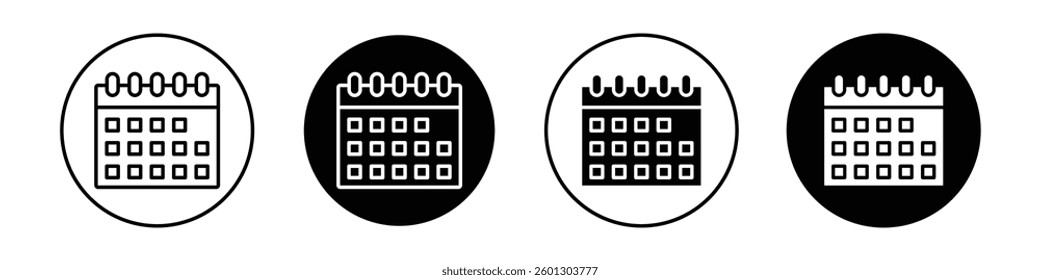 Calendar icons vectors graphics collection