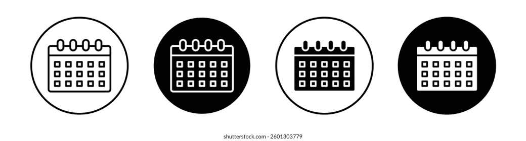 Calendar icons vectors graphics collection
