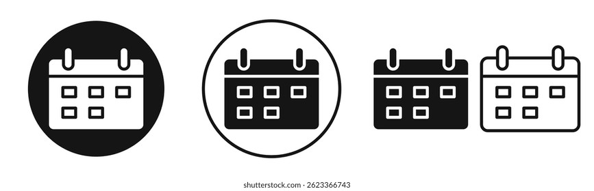 Conjunto de gráficos de Vectores de iconos de calendario