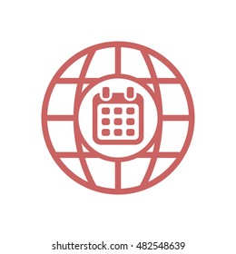 Calendar  icon,vector. Flat design.