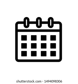 Calendar icon,vector illustration. Flat design style. vector calendar icon illustration isolated on White background, calendar icon Eps10. calendar icons graphic design vector symbols.