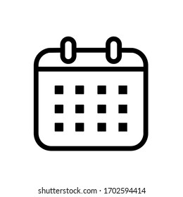 Calendar icon,vector illustration. Flat design style. vector calendar icon illustration isolated on White background, calendar icon Eps10. calendar icons graphic design vector symbols.