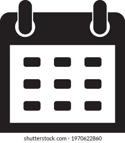 Calendar icon,vector illustration. Flat design style. vector calendar icon illustration isolated on White background,